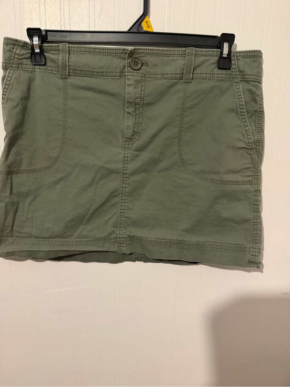 Women’s Olive Green Cotton Mini Skirt 14